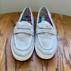 Cole Haan Women's Light Gray Suede Loafers